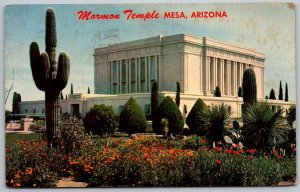 Mesa Arizona 1965 Postcard Latter Day Saints Mormon Temple