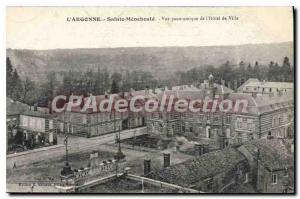 Old Postcard Argonne Saint Menehould Panoramic View From I'Hotel Town