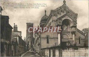 Postcard Old Tours (I and L) Basilica of St. Martin and Charlemagne Tower bef...