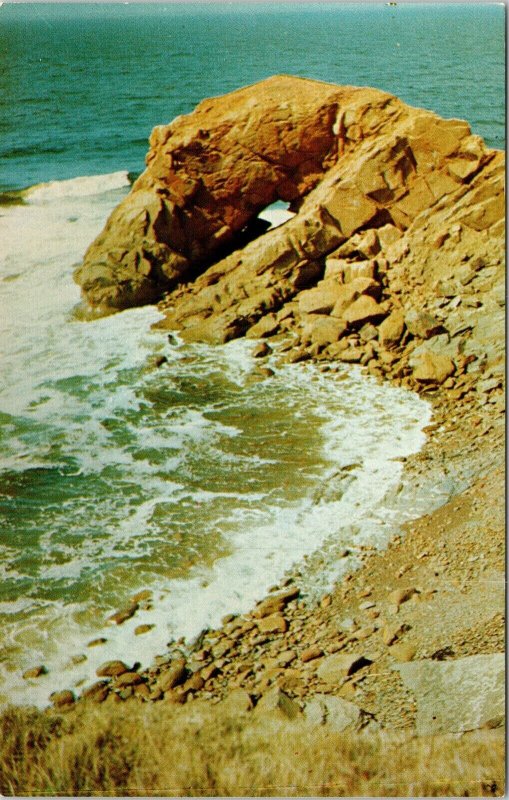 Margaree Harbor Monster Rock Formation Nova Scotia Canada Chrome Postcard 