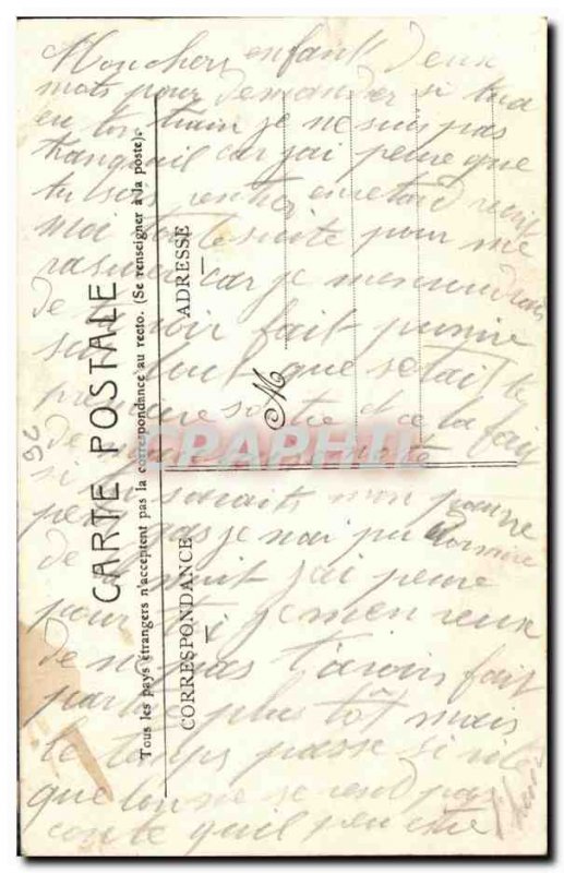 Old Postcard From Puteaux I send you these flowers