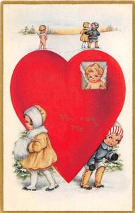 B20/ Valentine's Day Love Holiday Postcard c1910 St Charles Missouri Kids 15