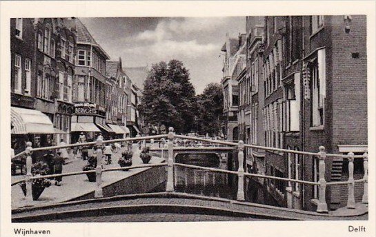 Netherlands Delft Wijnhaven Real Photo