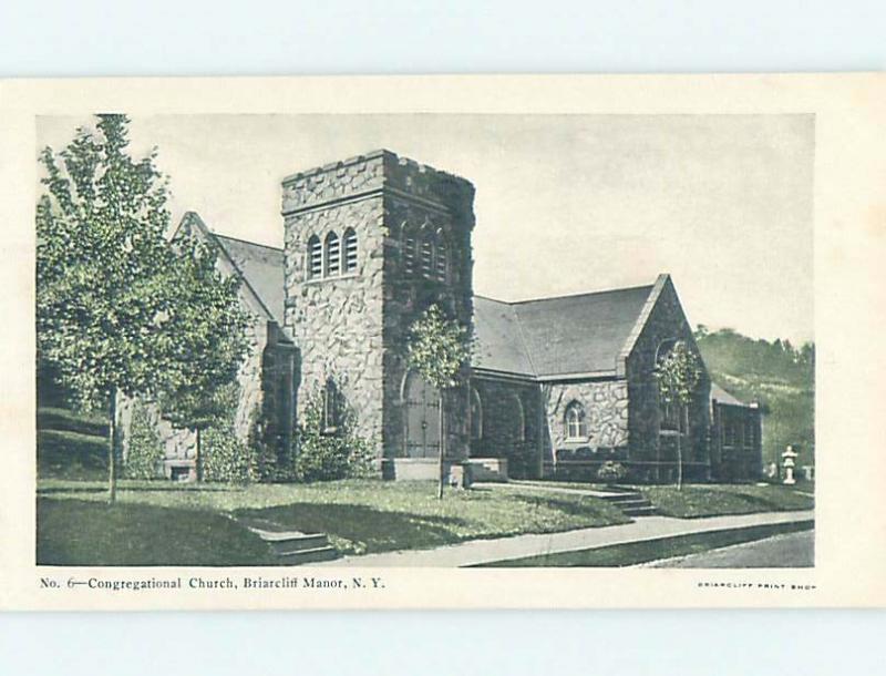 Pre-1907 CHURCH Briarcliff Manor - Near Tarrytown & White Plains NY A2342