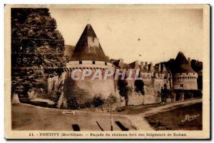 Old Postcard Pontivy (Morbihan) Facade of the strong castle of Rohan Lords