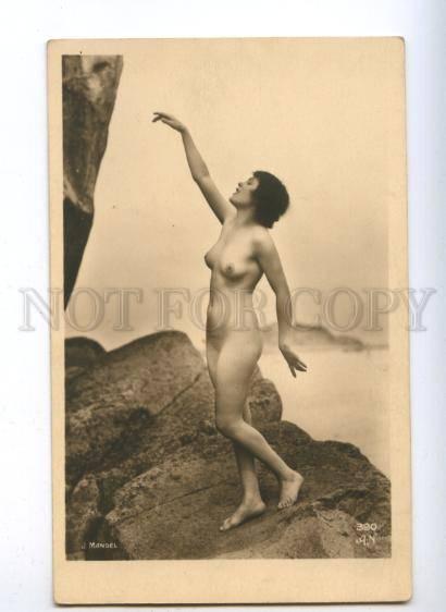 177933 NUDE Woman Beach Dance Vintage MANDEL AN PHOTO #390