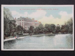 Ireland DUBLIN St. Stephens Green & Sherbourne Hotel - Old Postcard F.F. & Co.