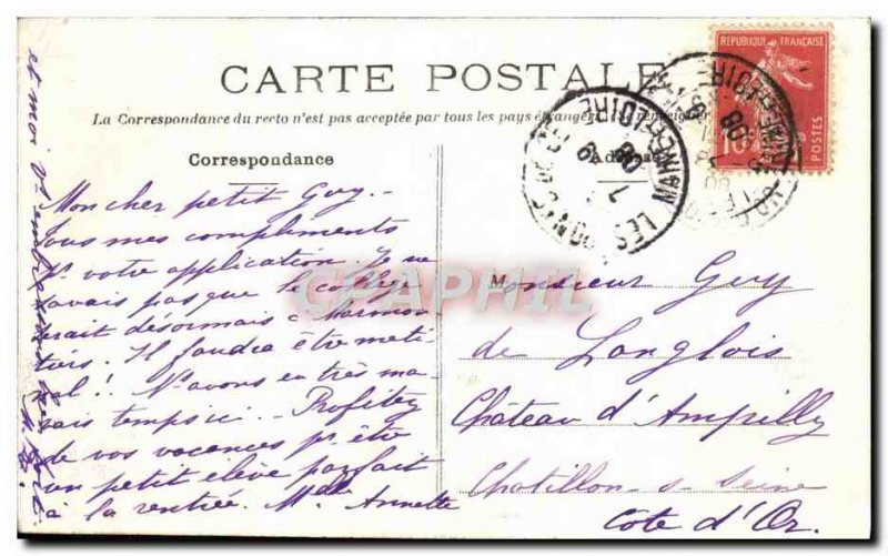 Old Postcard The Bridges Of The Vue Generale Taking L & # 39Eglise St Maurille