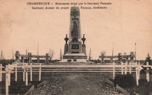 Monument erige par le Souvenir Francais,Champenoux,France BIN