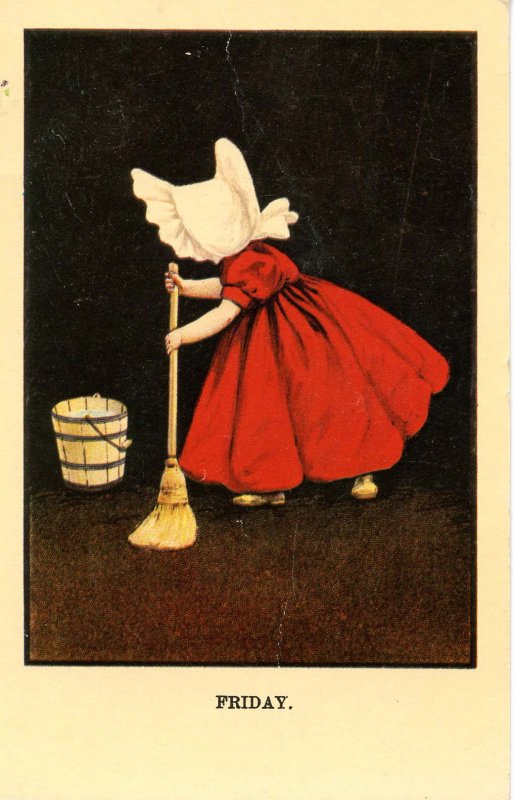 Sunbonnet Girl - Friday.  ***Reproduction***