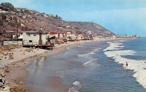 Malibu California View Of Malibu Beach & Oceanfront Homes, Vintage PC U26645