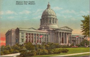 Missouri State Capitol Jefferson City MO Postcard PC382