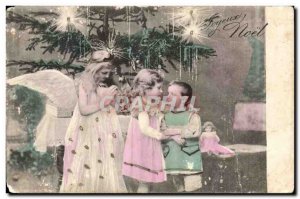 Old Postcard Fantasy Merry Christmas (children)