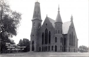 Real Photo Postcard The Chapel at Cornell College in Mt. Vernon, Iowa