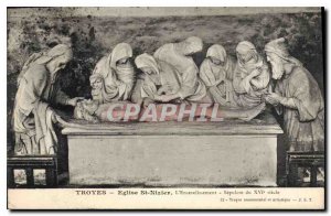 Postcard Old Troyes Eglise St Nizier the Burial