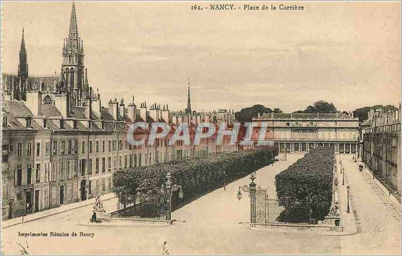 Old Postcard Nancy Place de la Carriere