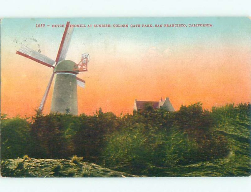 Divided-back WINDMILL AT GOLDEN GATE PARK San Francisco California CA AF7571