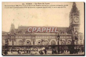 Postcard Old Paris Gare de Lyon Rebuilt in 1889
