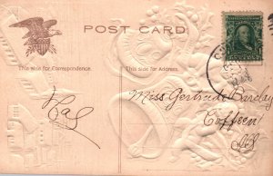 Christmas Angels Bells Embossed