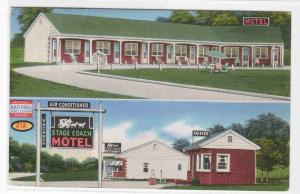 Stage Coach Motel Troutville Roanoke Virginia postcard