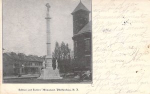 c.'05, Civil War Soldiers and Sailors Monument,Phillipsburg, NJ, MsgOld Postcard