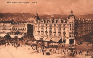Vintage Postcard Hotel Ruhl Et Des Anglais Colonial Style Nice France