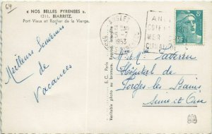 CPA Biarritz Port Vieux et Roocher de la Vierge FRANCE (1126239)