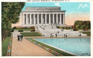 Vintage Postcard 1920's View of New Lincoln Memorial Washington D. C.