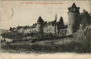 CPA AUTUN Tours de Defense du Moyen Age (1190621)