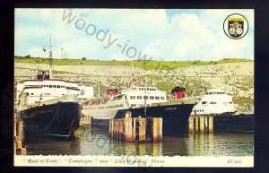 f2257 - Channel Ferries - Maid of Kent/Compiegne/Lord Warden at Dover - postcard