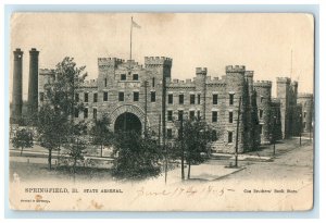 1905 State Arsenal, Springfield Illinois IL Posted Antique Postcard