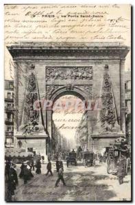 Paris Old Postcard La Porte Saint Denis
