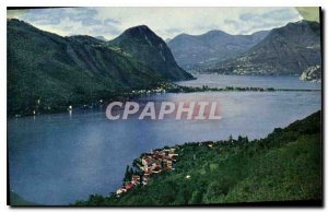 Postcard Modern Brusino Arsizio Lago di Lugano Panorama dalla Funivi