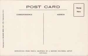 Edward Goodall Forbidden Plateau Lodge Courtenay BC c1949 Unused Postcard F67