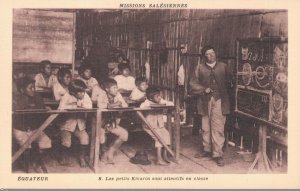 Ecuador Little Kisvaros Are Attentive in Class Vintage Postcard 07.92