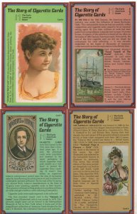 The Story Of Cigarette Cards USA 10x Vintage Postcard Set