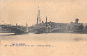 B93668 liege pont de fragnee et vue sur les arenes liegeoises belgium