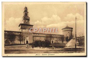 Old Postcard Milano Castello Sforzesco