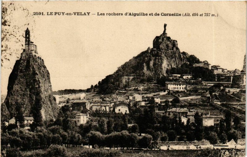 CPA LE PUY-en-Velay Rochers d'Aiguilhe Corneille (984574)