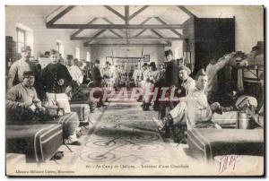 Old Postcard Army at Camp Chalons Interior of a chambered