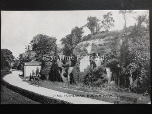 Yorkshire ROTHERHAM Boston Park c1932 Old Postcard by Photochrom 34756