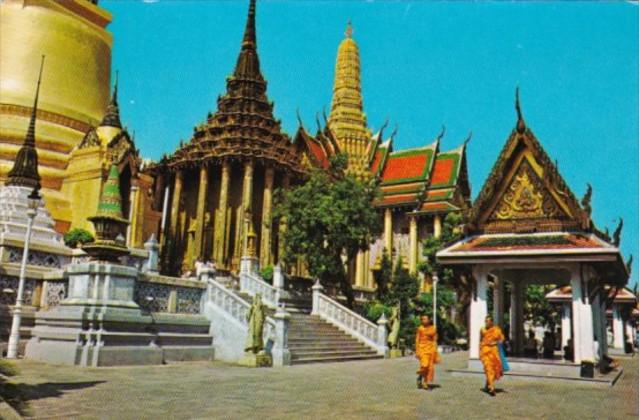 Thailand Bankok View Of A Part Of Wat Temple Phra Keo