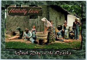 Postcard - Wash Day in the Ozarks, Hillbilly Livin'