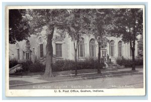 1930 U.S. Post Office Goshen Indiana IN Schnobel Photo Vintage Postcard