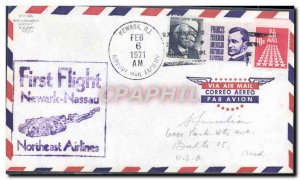 Letter USA 1st flight Newark Nassau Northeast Airlines February 6, 1971