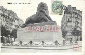 Postcard Old Paris The Lion of Belfort