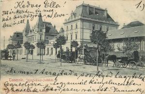 Romania Timisoara Temesvar 1903 horse coach Jozsefvarosi Indohaz