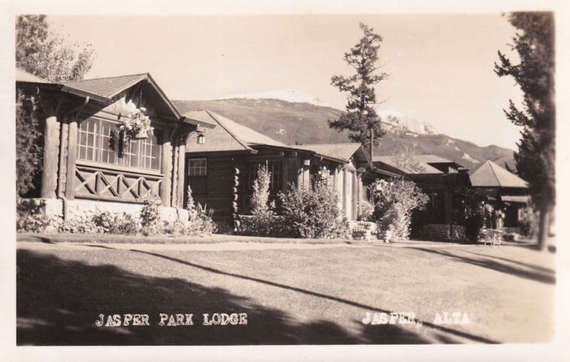 Jasper Park Lodge Canada Official National Real Photo Postcard