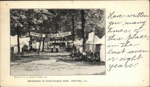 Pontiac Illinois IL Chautauqua Park c1905 Postcard