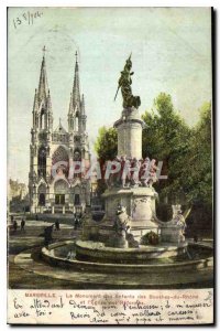 Postcard Old Marseille Monument Children Bouches du Rhone and the Church of R...